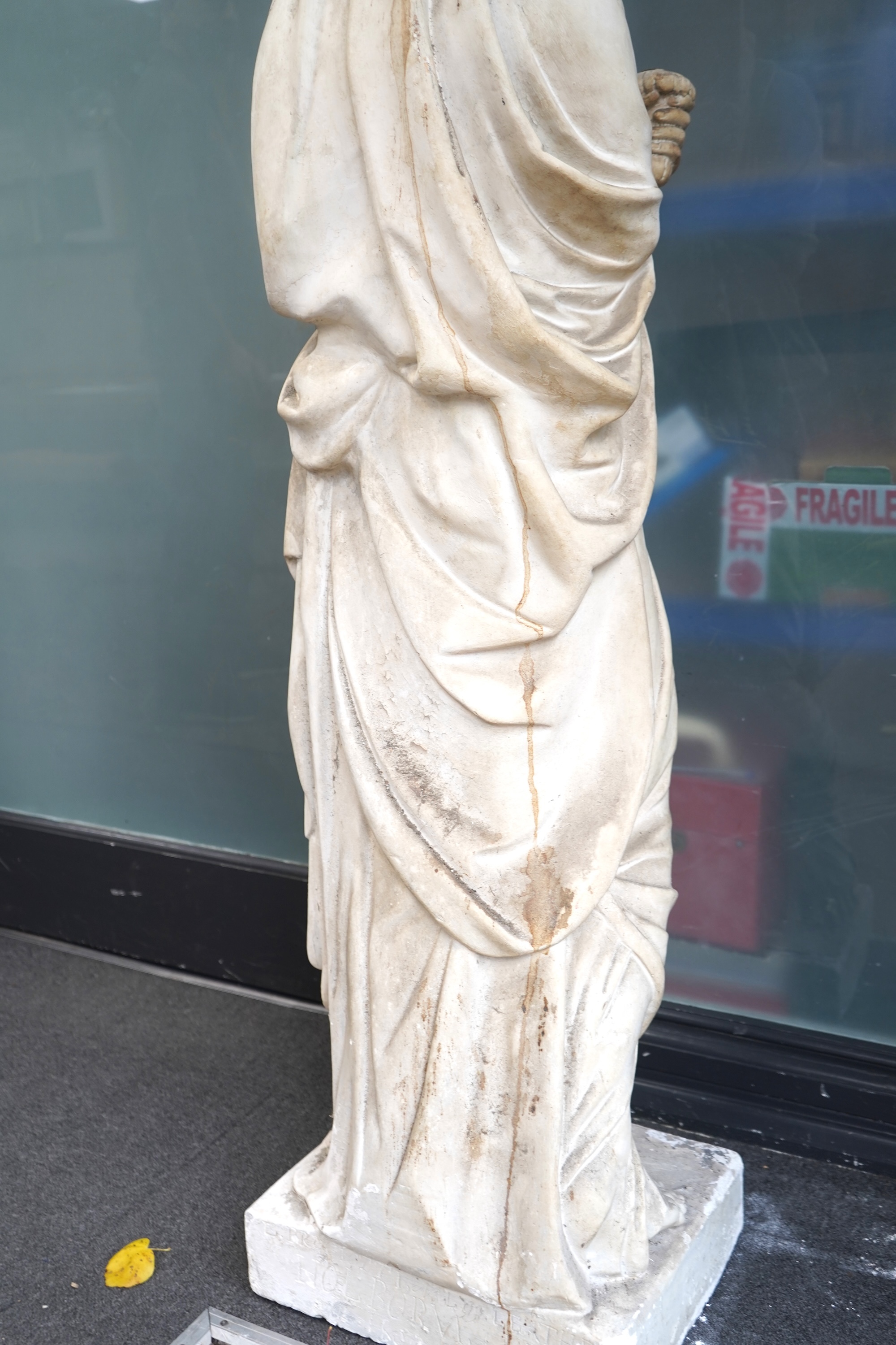 Louis or Luigi Brugiotti (c.1818-1888), A large painted plaster statue of a Vestal maiden